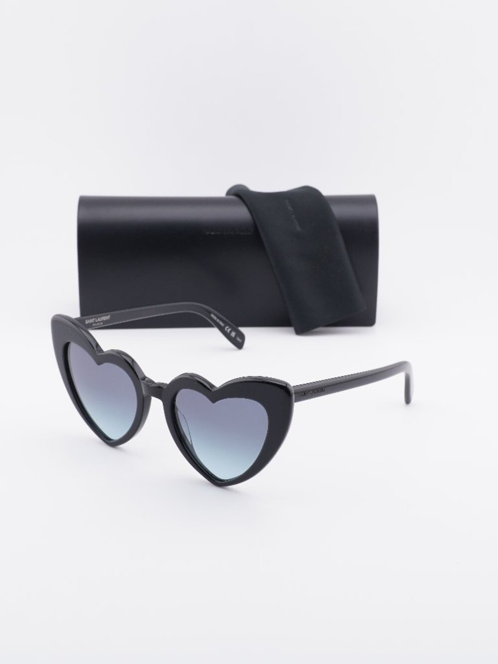 Saint Laurent SL181 LOU LOU 008 Geometric Sunglasses - Black/Grey Gradient